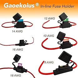 Gaoekoius 2 PCS 12 AWG Inline Fuse Holder with 30A