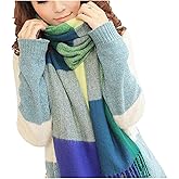YSense Winter Scarf for Women, Fashion Long Plaid Scarves Warm Big Tartan Blanket Wrap Shawl Ladies Gifts
