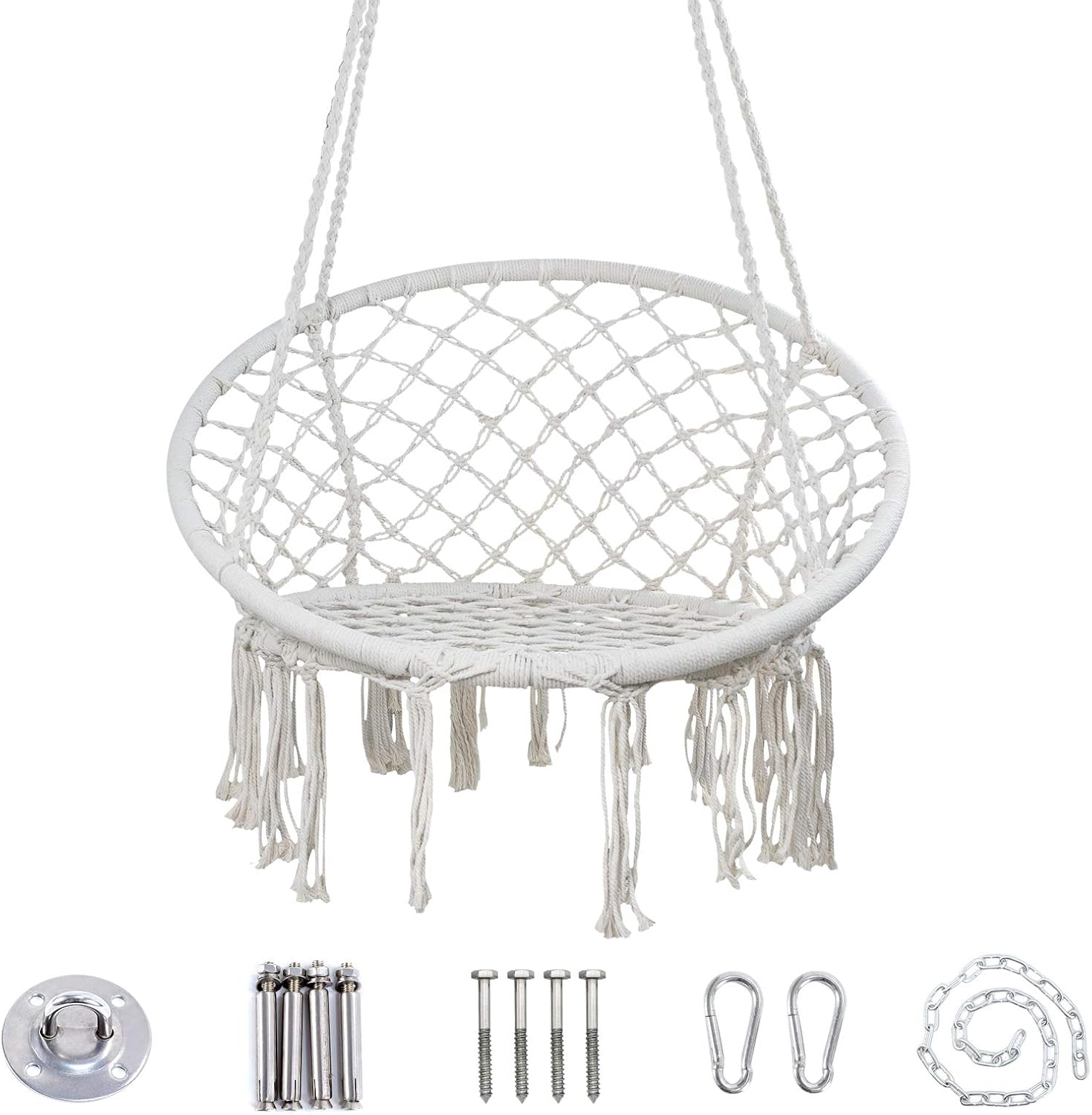 YRYM HT Macrame Swing Hammock Chair Macrame Hanging Chair