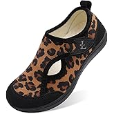 L-RUN Womens Slippers Wide Toe Box Barefoot Diabetic Shoes Women Ladies Winter House Shoes for Indoor and Outdoor