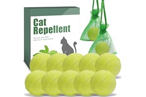 PESKEGISS 10 Pack Cat Repellent Outdoor to Keep Cats Away, Cat Deterrent Indoor Powered by Peppermint & Lemongrass Oils Safe for Pets & Children, Keeps Cats Out of Furniture, Plants, Specific Areas Effectively