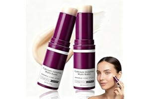 HYPOALED 2PCS Cementerre Calcium Multi Balm Stick, Korean Calcium Volume Multi Balm, Collagen Moisturing Stick, Anti-aging, Wrinkles, Sagging, Hydrating, Firming Skin, Suitable for Eyes, Face & Neck-Rose red