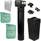 AFWFilters Fleck 5600 SXT Digital Water Softener with 10% Crosslink Resin | Complete System: 48K Grain, Metered On-Demand Control, Chlorine-Resistant, Brine Tank &amp; Bypass Included, Whole House Ready