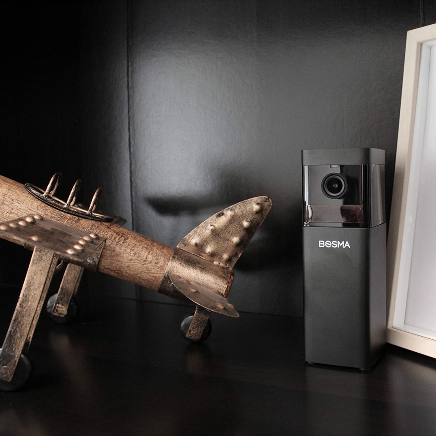 BOSMA X1 Home Security-Kamera, 1080p HD-Überwachungskamera mit Zwei-Wege-Gespräch | Farbe Nachtsicht | Sirenenalarm | Fernüberwachung | PIR/Motion/Sound Alerts | Kompatibel mit Alexa