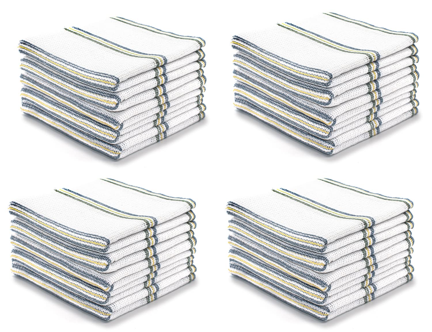 Bronwen Mathews® Dish Cloths Cleaning Hygiene 100% Cotton Antibacterial Absorbent Lint Free Cloths Kitchen Towels Washing Up Dishcloths Tea Towels Set (Pack of 40)