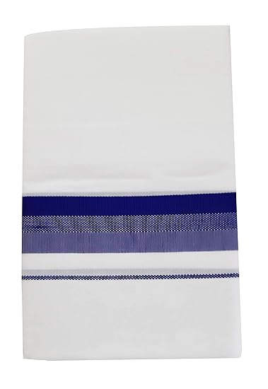 Men's Bombay Dyeing Premium 100% Cotton Double Dhoti,Size-380CM*127Cm_S129,White