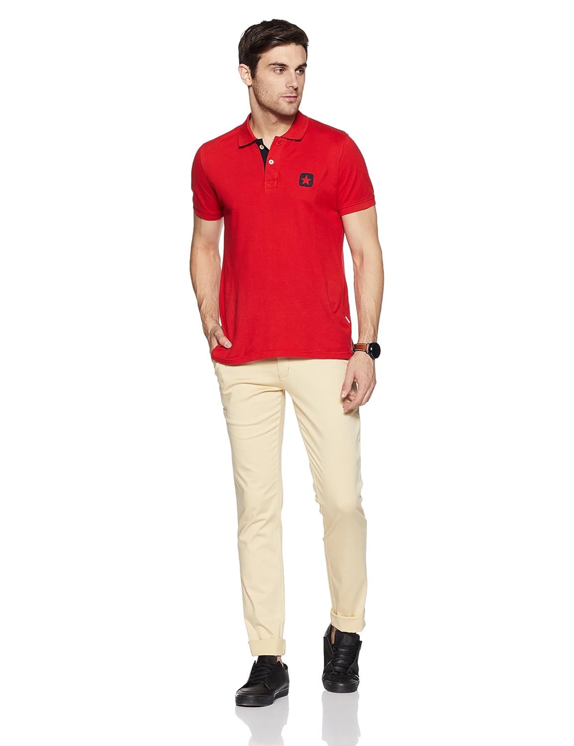 parx men's slim fit casual trousers