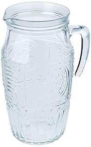 Bormioli Rocco Glass Water Pitcher with Ice Tube, 60.75 Oz Glass, Clear
