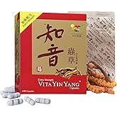 Vita Green Yin Yang Cordyceps Mycelium Herbal Supplement (知音蟲草) - Supports Respiratory Wellness, Energy, and Liver & Kidney Health - 60 Capsules