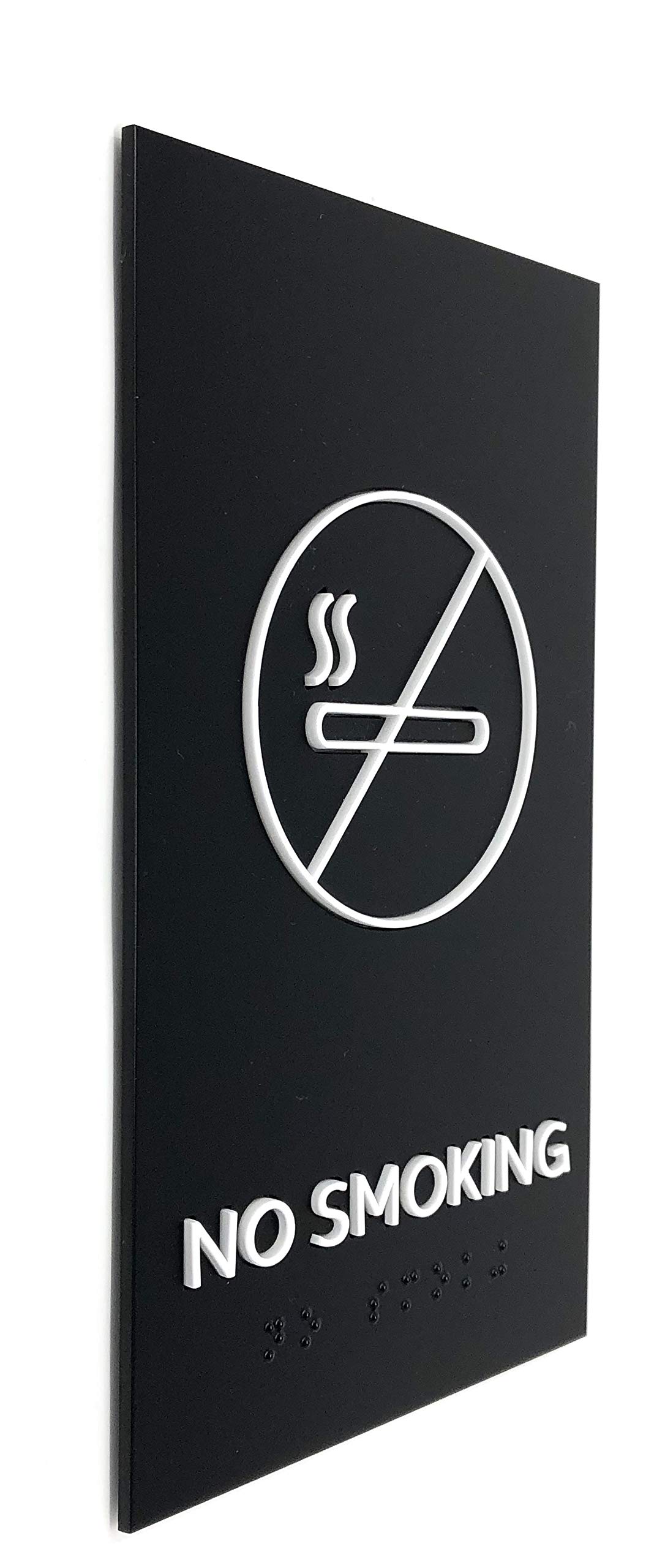 Kubik LettersNo Smoking Signs for Business for Home, No Vaping Sign, Premium Raised Letters, including strong adhesive tapes.