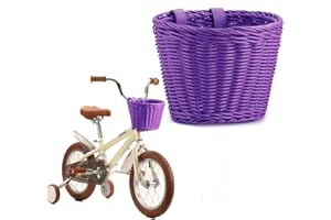 YMHOART Kids bike basket for boys girls, front toddler tiny tricycle baskets strider bike accessories small scooter arts and crafts bike decoration accessorieskit for girls