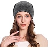 ZLYC Women Cashmere Blend Slouchy Beanie Hat Seamless Knit Winter Skull Cap