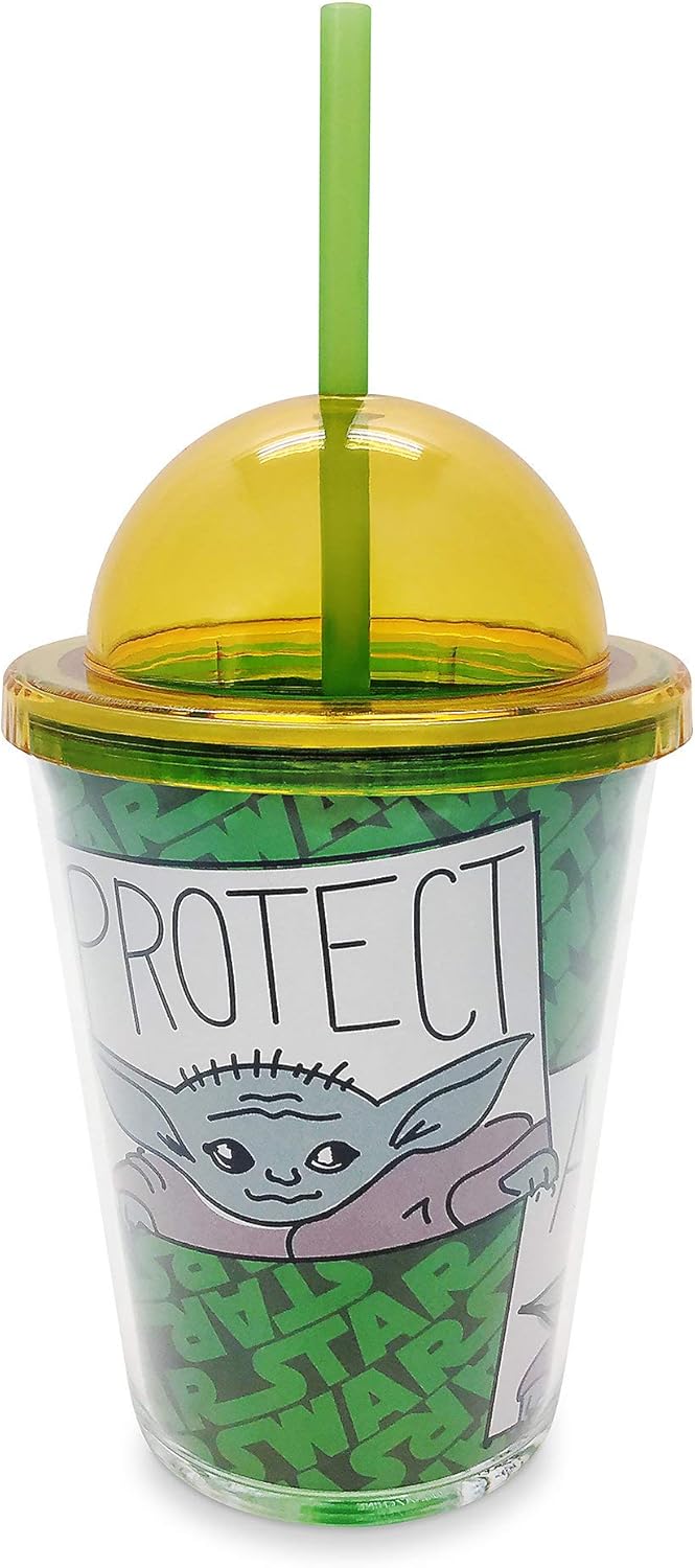 Star Wars Grogu (The Child) Tumbler with Straw – The Mandalorian