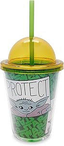 Star Wars Grogu (The Child) Tumbler with Straw – The Mandalorian