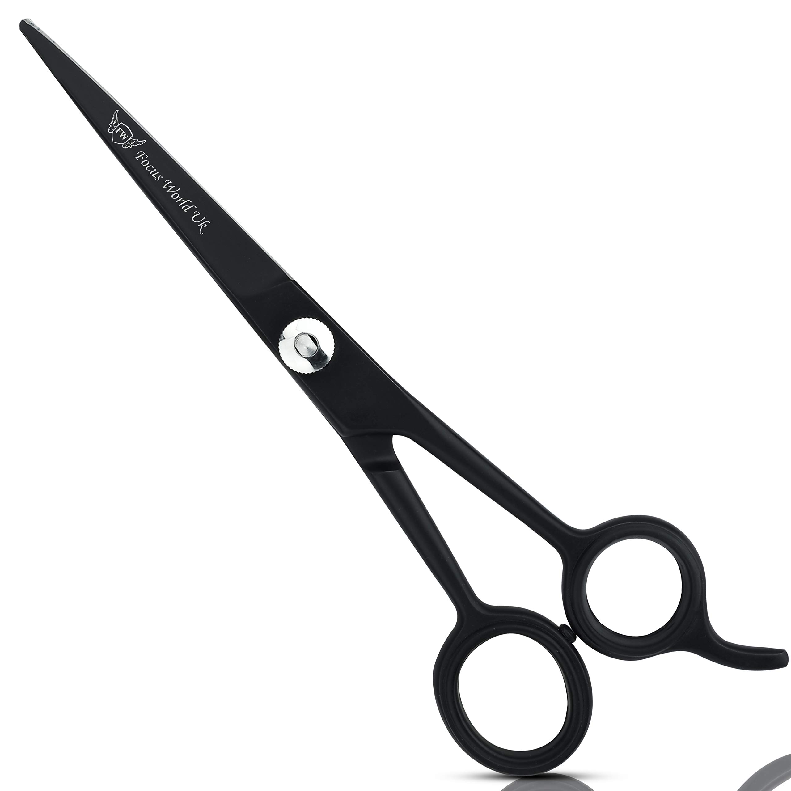Focus World Uk FocusWorld Professional Hairdressing Scissors, 6.5 Inch, Black, 1 count