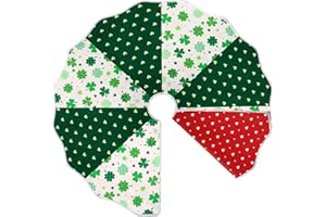 VICAMB 36in Double Sided St. Patrick's Day Tree Skirt,Valentine Tree Skirts Decorations,Reversible Holiday Tree Mat Party Supplies for Tabletop Trees Decoration