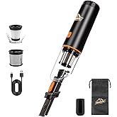 Armor All AA07V2 0901 Cordless Car Vacuum Handheld Mini Vacuum Cleaner for Car Interior Home, Orange