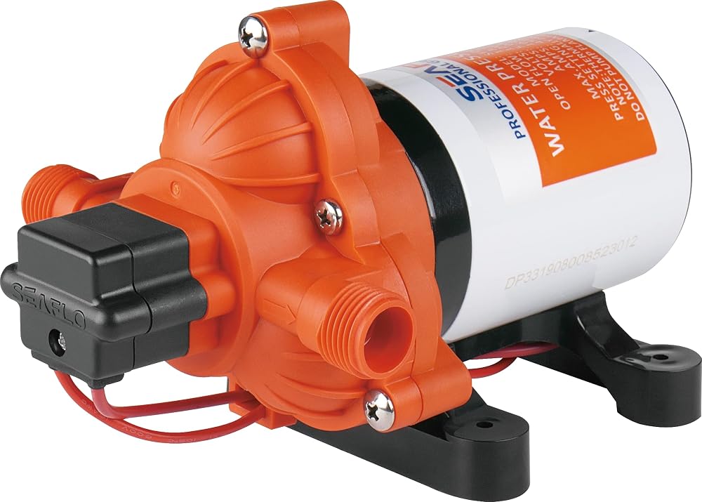 LIGHTEU DC 12V Self Priming Diaphragm Pump 11.3LPM 3.1 Bar For RV Yacht Garden