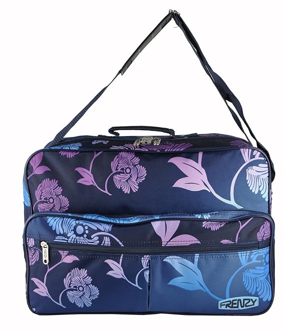 Frenzy® Black Floral Lightest Cabin Size luggage holdall Flight Bag