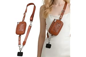 Cell Phone Lanyard Crossbody with Wallet, Adjustable Phone Strap with Detachable Wallet Pouch