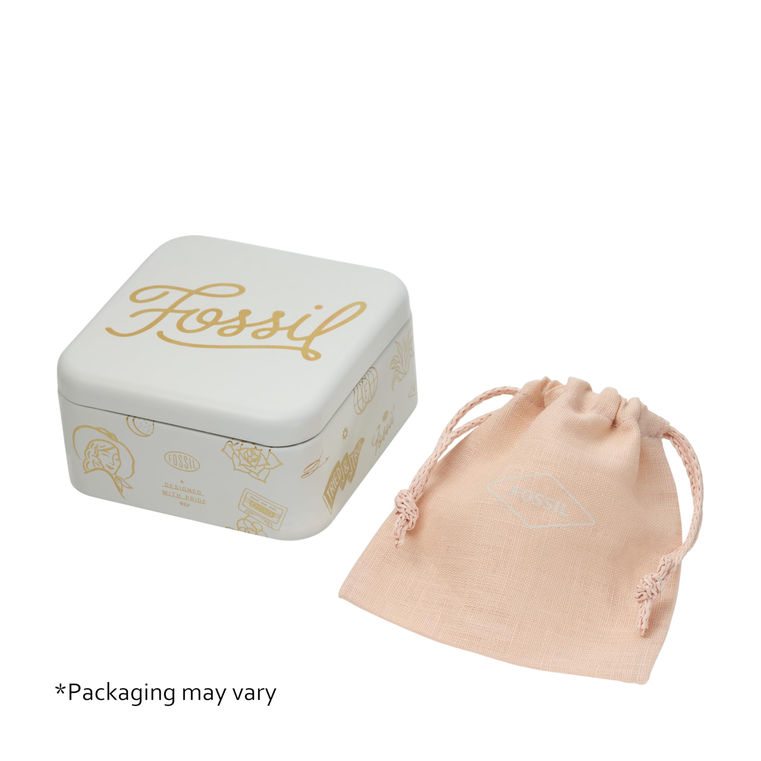 Fossil Women's Sterling Silver or Silver-Tone Stainless Steel Pendant Chain Necklace for Women