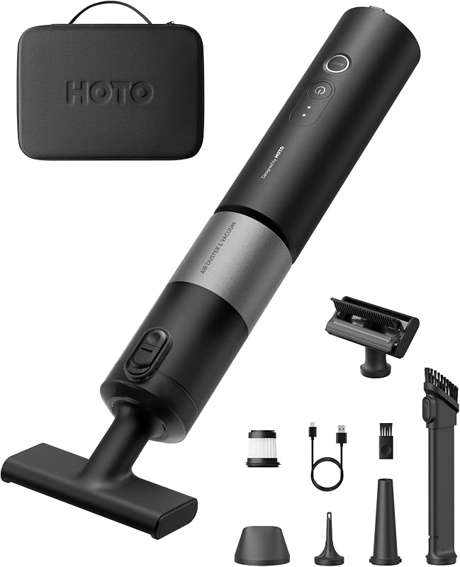 Aspirapolvere Auto, 20kPa Mini Aspirabriciole Senza Fili con Custodia