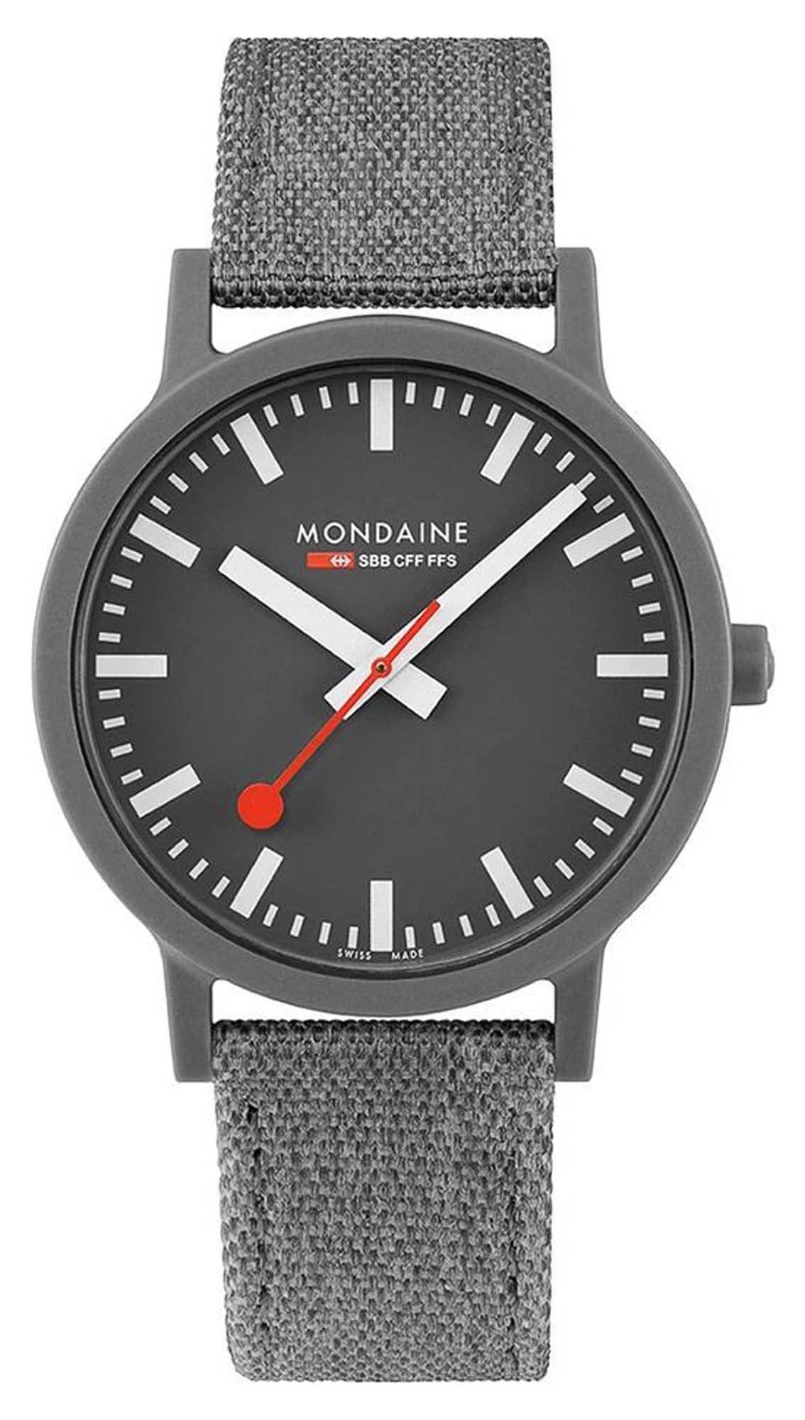 Mondaine MS1.41180.LH Men's Analogue Quartz Watch with Textile Cork Strap
