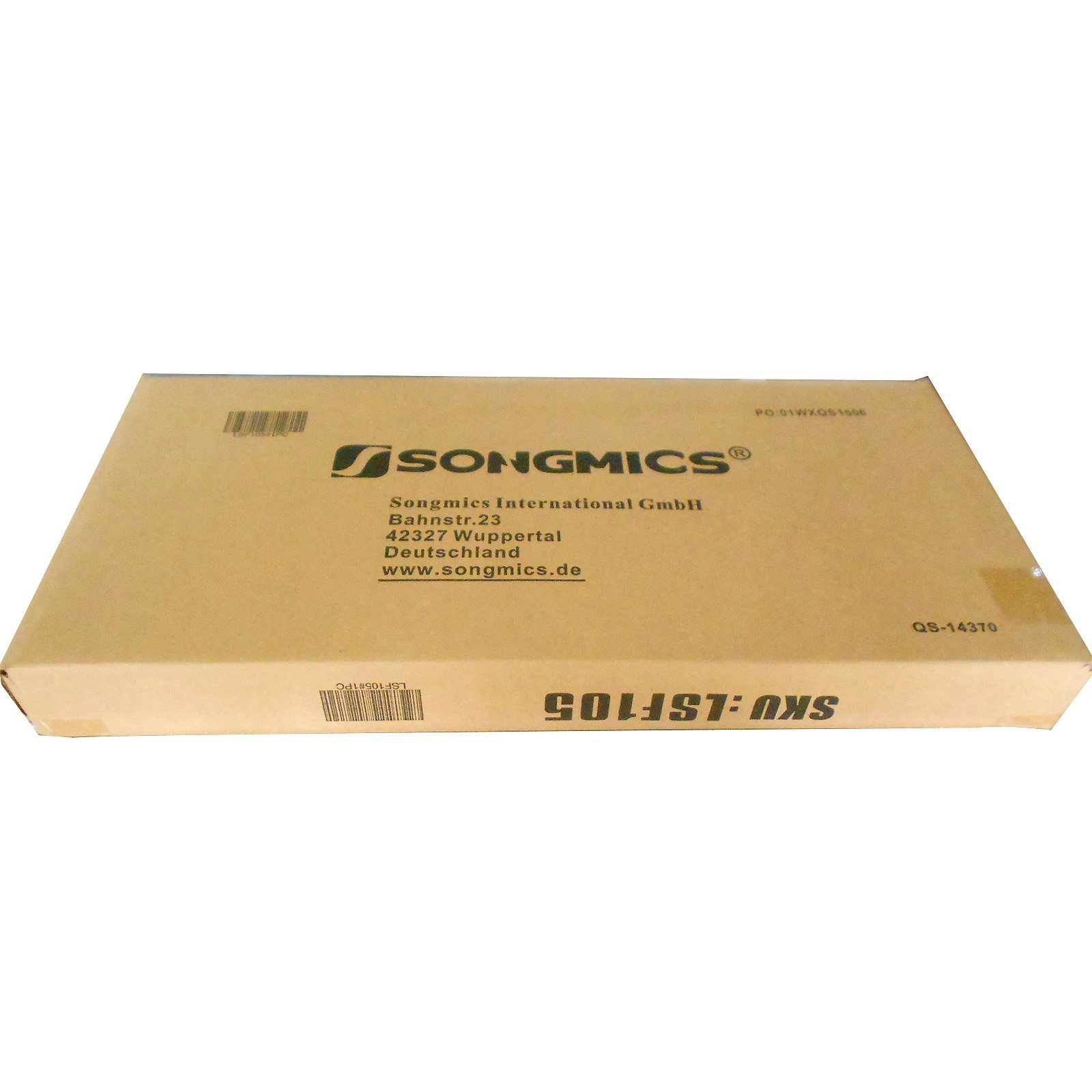 SONGMICS 76 cm Sitzbank mit Stauraum, Sitztruhe, Aufbewahrungsbox, Fußhocker, faltbar, gepolstert, Bezug aus Kunstleder, bis 300 kg belastbar, klassikschwarz LSF105, Schwarz 8