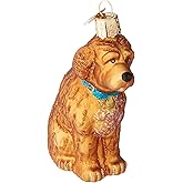 Old World Christmas Irish Doodle Glass Blown Ornament for Christmas Tree, Handcrafted Holiday Decoration, Dog Collection