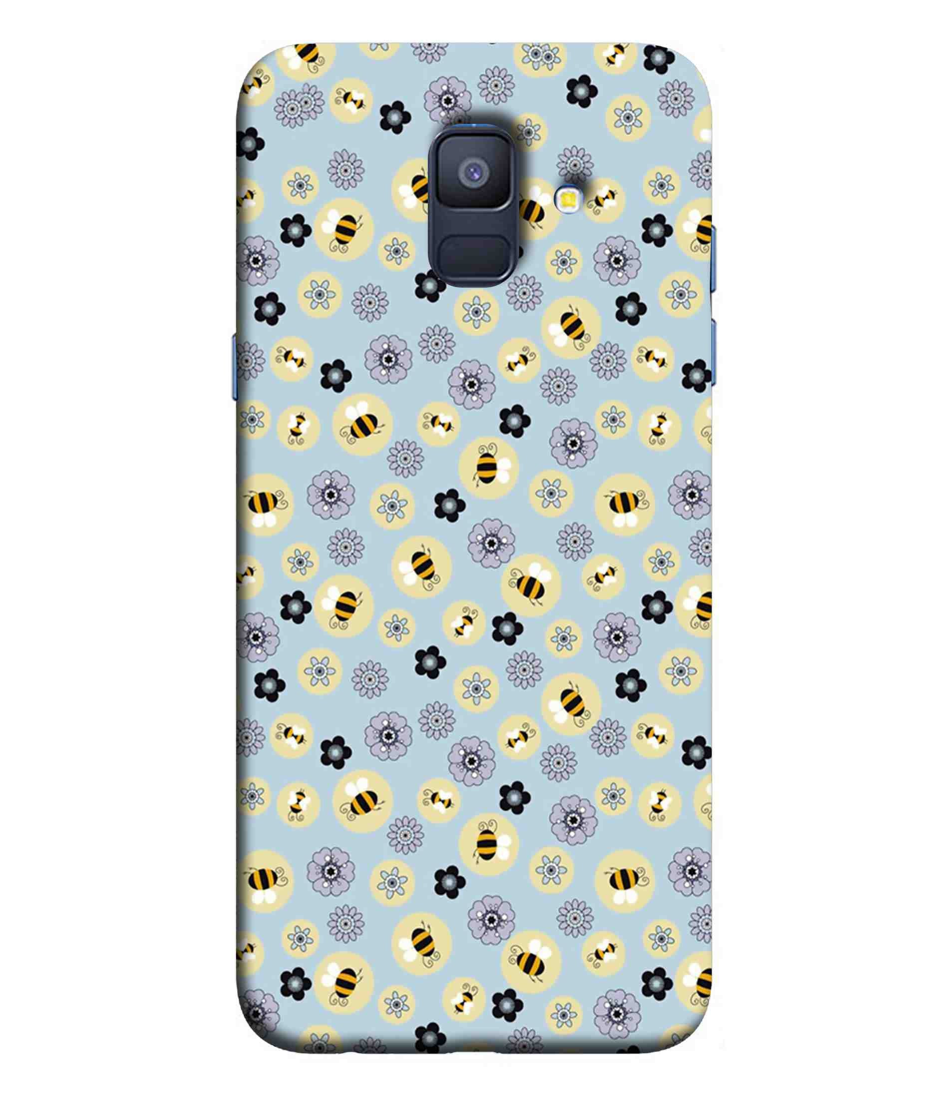 Printfidaa Cartoon of Small and Big Flowers Printed Designer Hard Plastic Case for Samsung Galaxy A8 Plus (2018) A730F, A730F/DS Back Cover