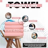 GC Gaveno Cavailia Large Bath Towels 4 Pack 75x135 cm 450 GSM Blush Pink view 5