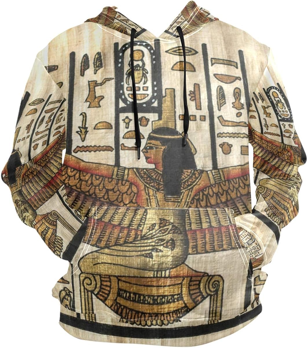 JIRT Men's Hoodies Sweatshirt Long Sleeve Ancient Art Egyptian