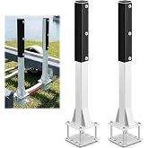 Desunqin 2pack Pontoon Boat Trailer Guides Poles Kits 17" Boat Trailer Guide Poles with Reflective Strip, Steel + UPVC Sleeve Heavy Duty Boat Trailer Parts &amp; Accessories