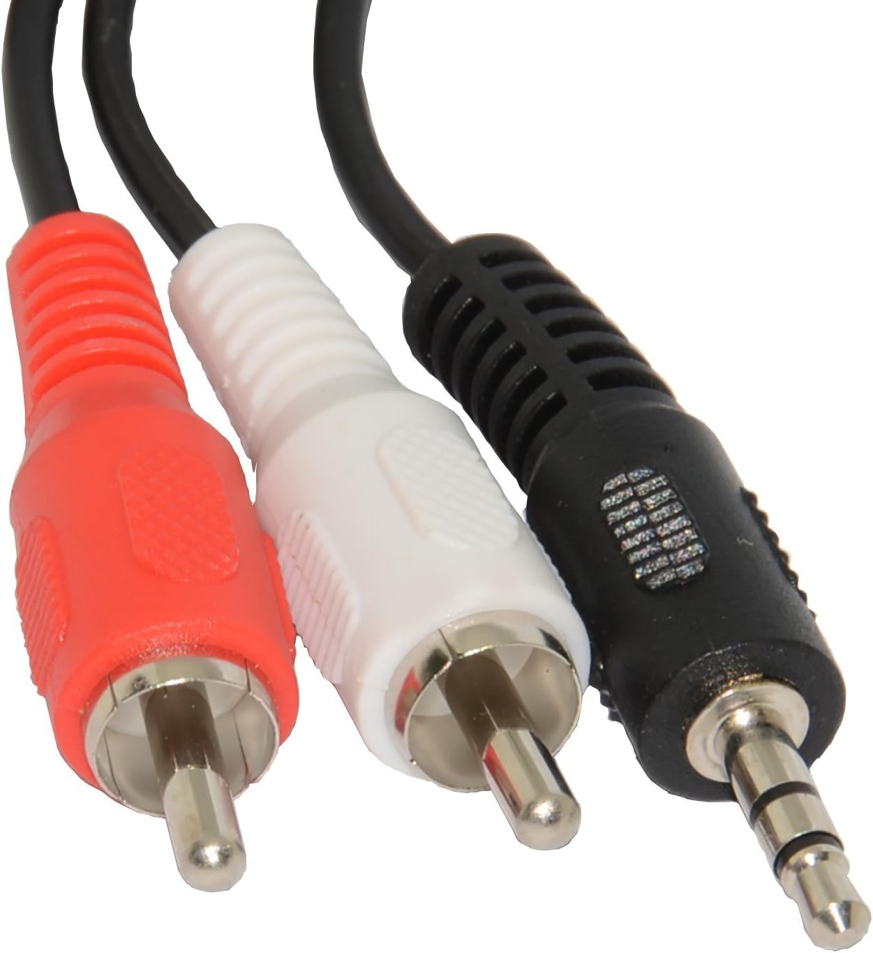 Slick Linc 3.5mm Jack-Male-Plug-RCA-Phono-Audio-Stereo Cable 2M - Black