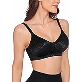 WOWENY Wireless Lace Bras for Women Full Coverage Bra with Support Seamless Unlined Bras Comfortable Wirefree Non Padded Bra