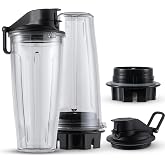 MRX Solutions Personal Cups Adapter fits Vitamix Classic Blenders 5200, 5300, 6300, 6500, 7500, 780 &amp; More + Two BPA-Free 20-oz Insulated Leak-Proof Cups &ndash; Not Compatible With Self-Detect Models