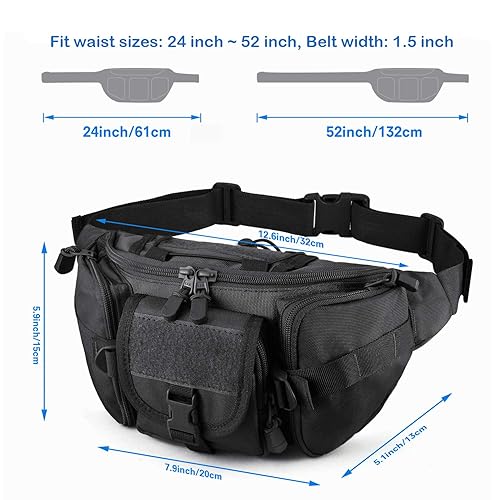 Tactical Fanny Pack Military Waist Bag Pack Utility Hip Pack Bag