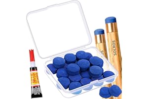 Billiard Pool Cue Tips - Pool Cue Stick Tips Replacement Kit for Billiard Pool Cues Head Repair Snooker and Stick, Cue Tips w