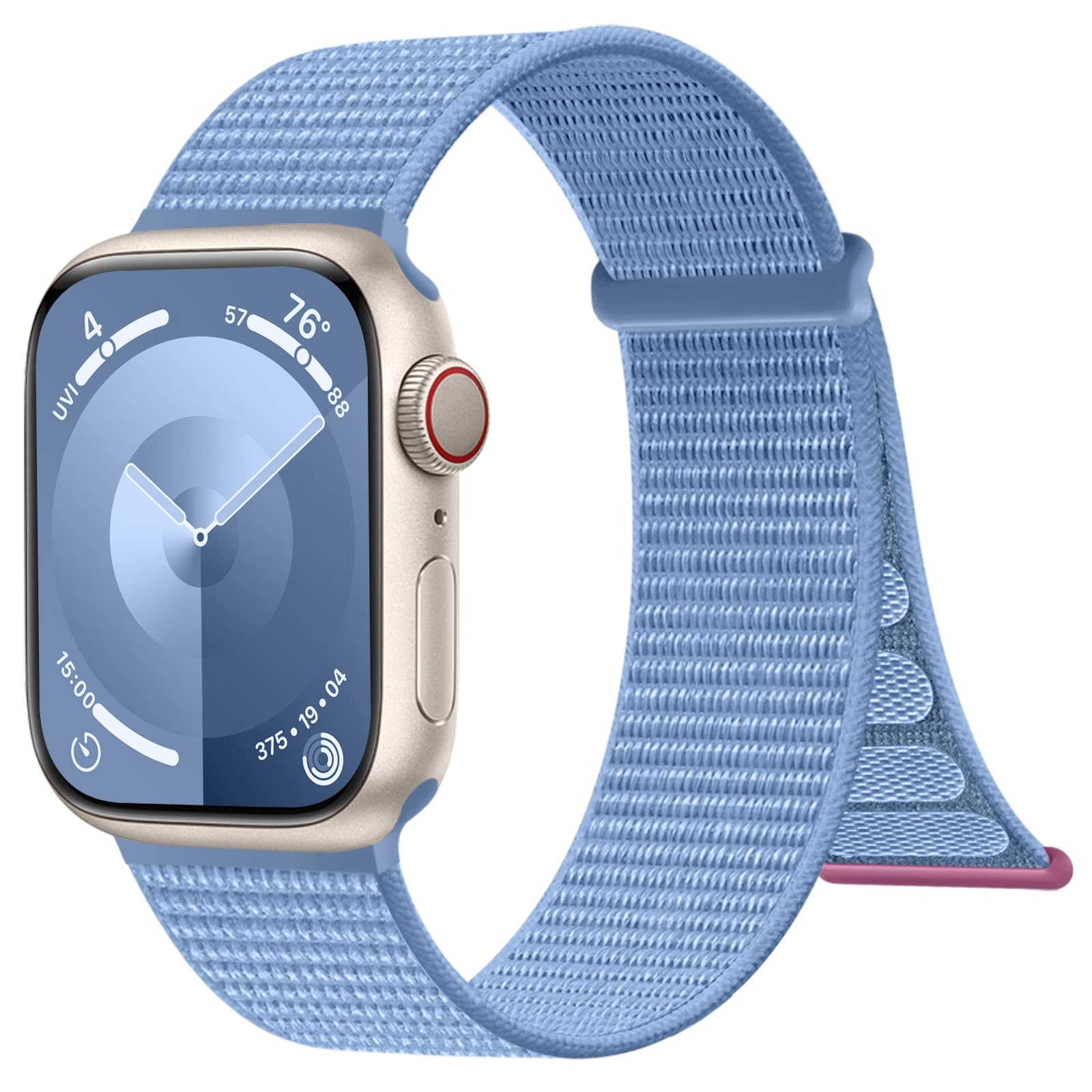 IMIVIO Sport Nylon Loop Bands Compatible with Apple Watch Bands 40mm 44mm 45mm 38mm 41mm 42mm 46mm 49mm for Women Men, Adjustable Braided Straps for iWatch Series 11/10/9/8/7/6 SE/Ultra 3 2 1(Azure)