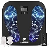 EaseZen Foot Massager for Neuropathy, Rechargeable TENS EMS Foot Stimulator with 10 Modes 20 Intensities, Feet Circulation Stimulator for Neuropathy, Plantar Fasciitis, Gifts for Mom Dad