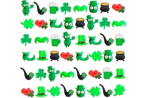 CHERISLPY 48 Pcs St Patrick's Day Mochi Squishy Toys,Mini Cute Squeeze Toy Stress Reliever Anxiety Packs for Kid Party Favors,St Patrick's Day Gift