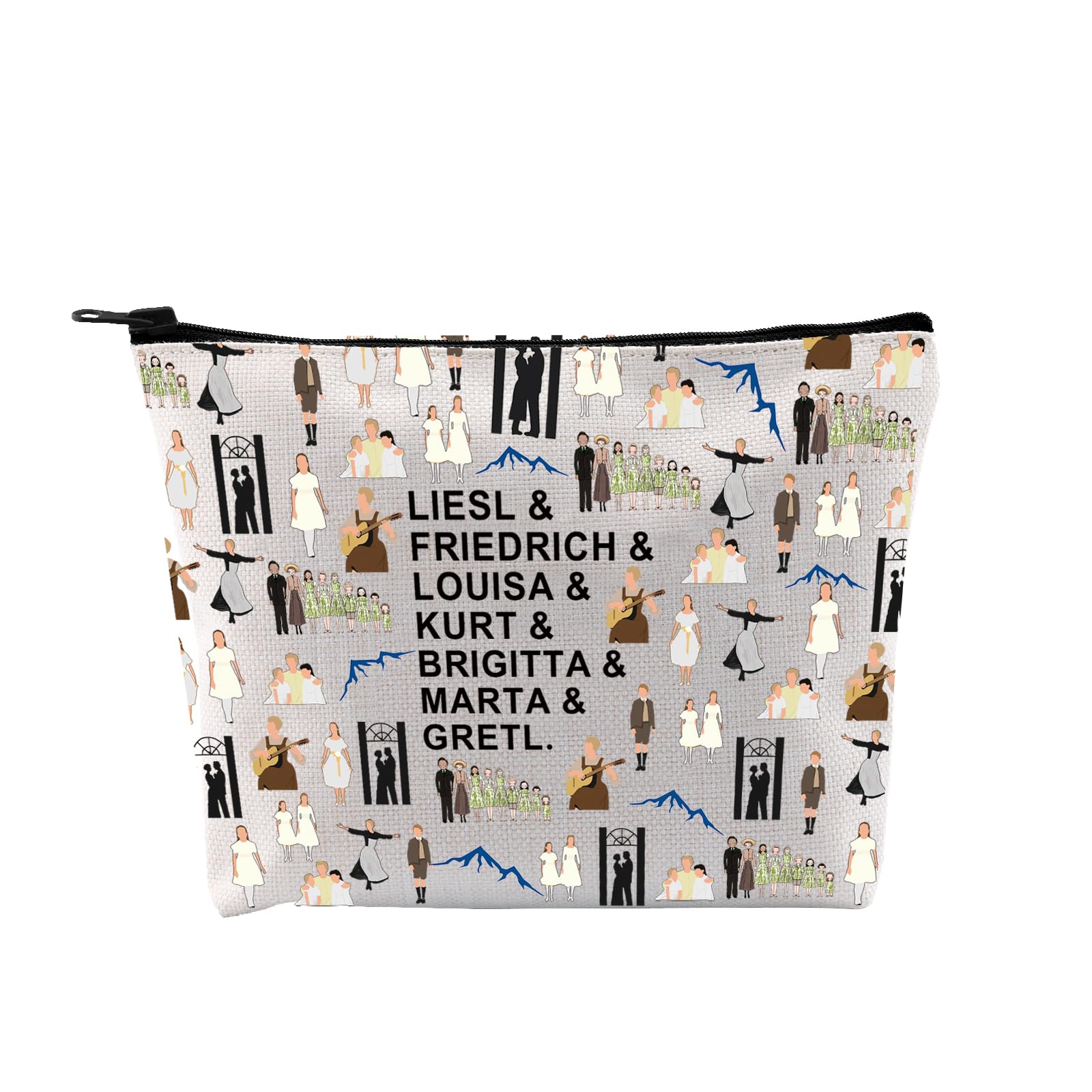 PLITI The Sound of Music Gift Sound of Music Bag Broadway Musical Inspired Gift Music Lover Makeup Bag Theatre Fans Gift (Music Sound People bagU)