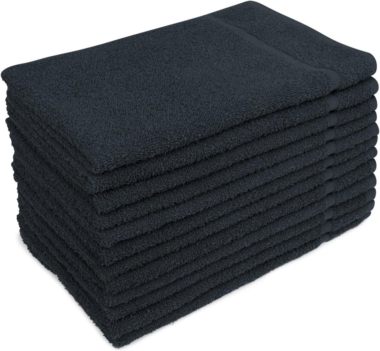 Altima Plus Bleach Safe Salon Towels, Black, Pack of 12