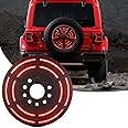 SKTYANTS 14" Spare Tire Brake Light Universal Double LED Running Light R 3rd Tail Light Wheel Lights Compatible with Wrangler JK JKU 2007-2018 and JL JLU 2018-2022 Unlimited Ford BRONCO
