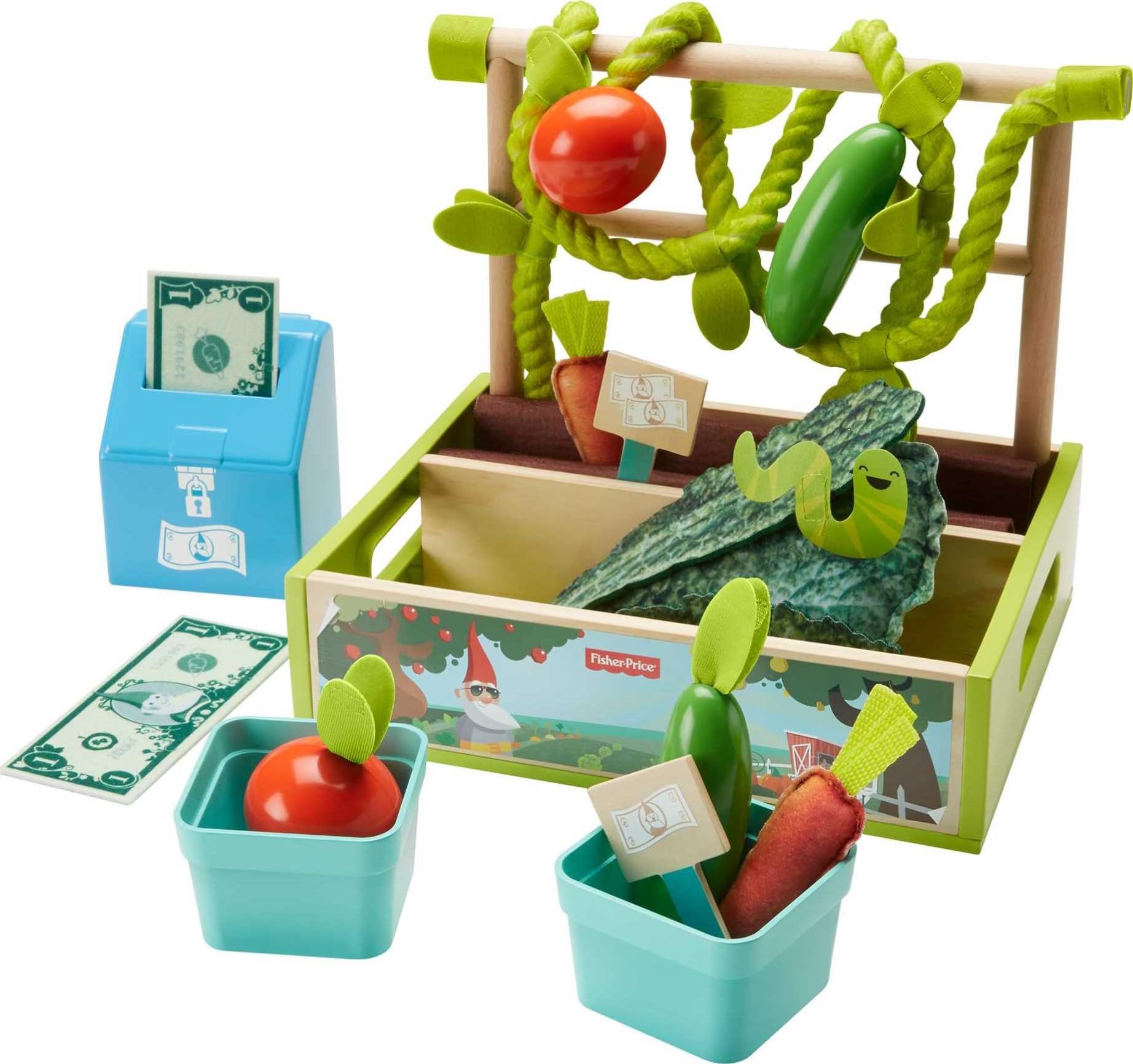 Fisher-Price Farm-To-Market Stand, 21-Piece Pretend Play Set