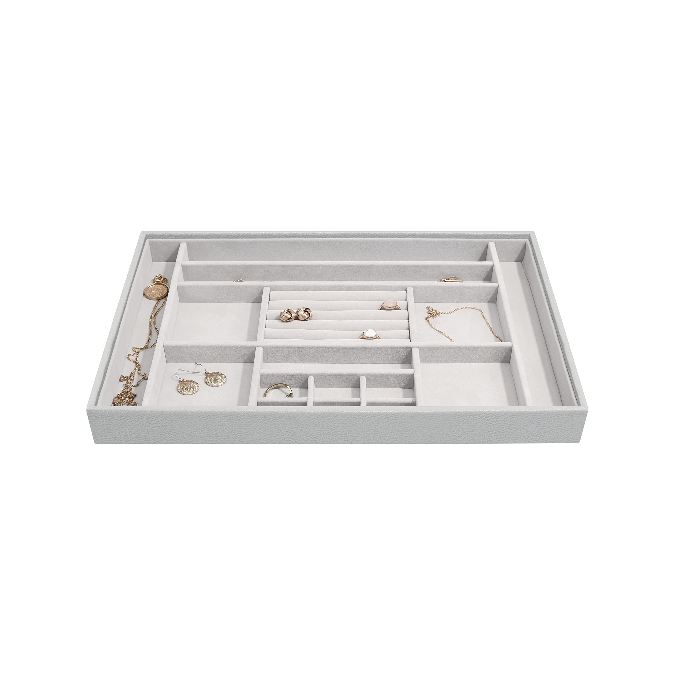 Stackers Pebble Grey Supersize Jewellery Box Ring/Accessories Layer