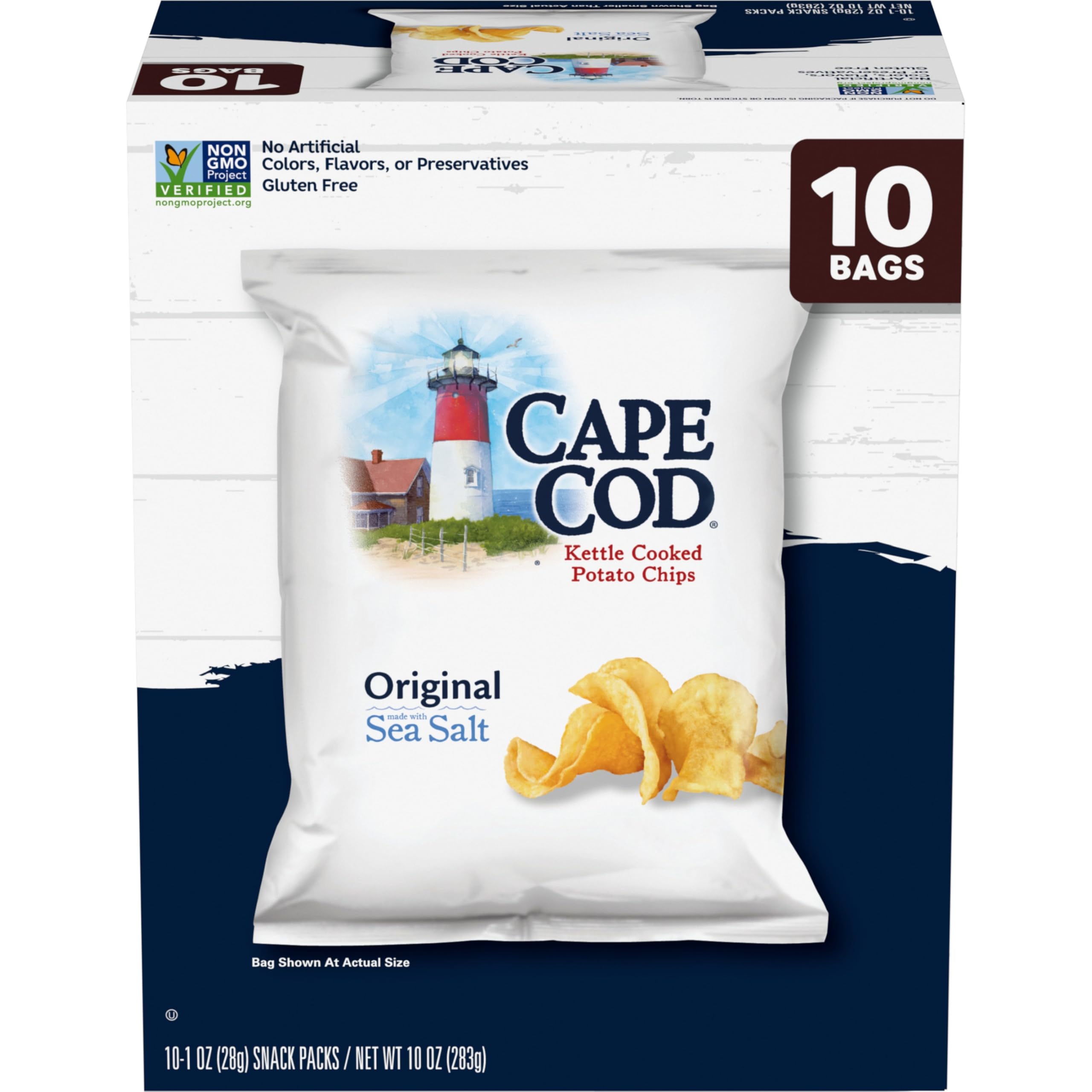 Photo 1 of  **** EXP 1/1/26 ***** Cape Cod Original Chips, 10 Count 1 Oz