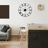 Mee 2ou Wall Clock 40cm Non-Ticking Vintage Silent 16 Inch Roman Numerals view 4