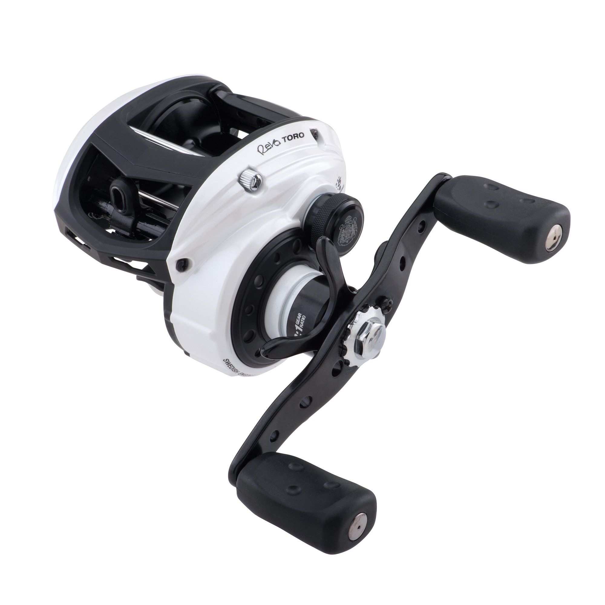 Abu Garcia Revo Toro S51 Left Handed Reel - Black/White, 14 lb