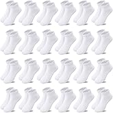 Tsmollyu 24 Pairs Girls Socks Ankle Athletic Running Low Cut Sports Socks for Girls Boys